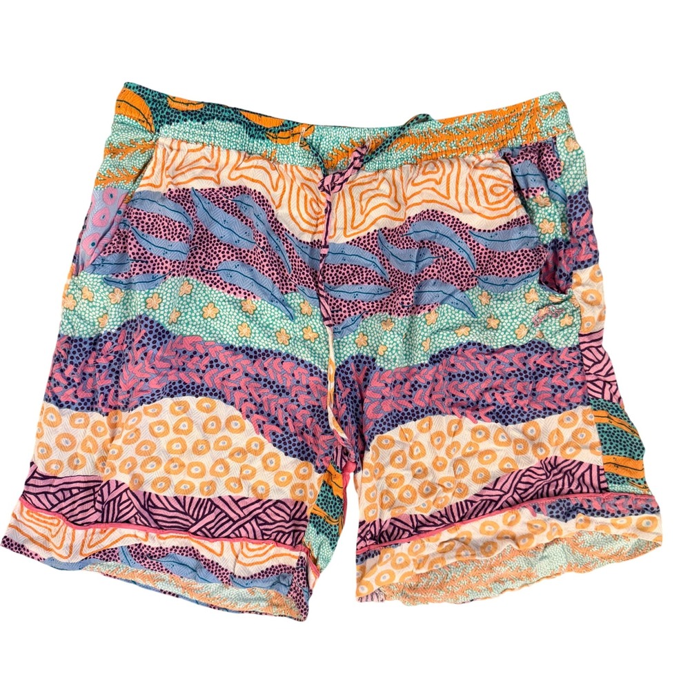 Peter Alexander Pajama Shorts Womens Medium Multi Color Excellent Kayannie Art